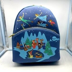NEW Loungefly Disney Peter Pan Never Land Mini Backpack